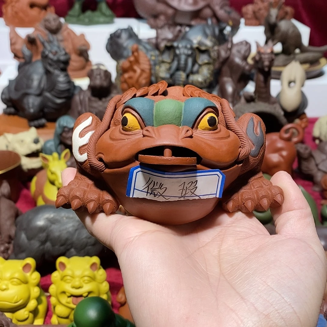 紫砂茶宠宜兴紫砂火焰蟾