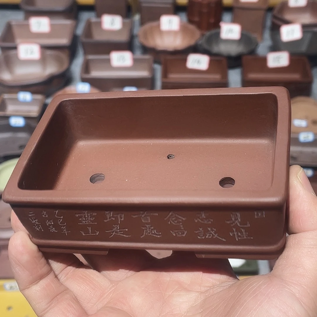紫砂紫砂小盆10.5*6.5*2.5