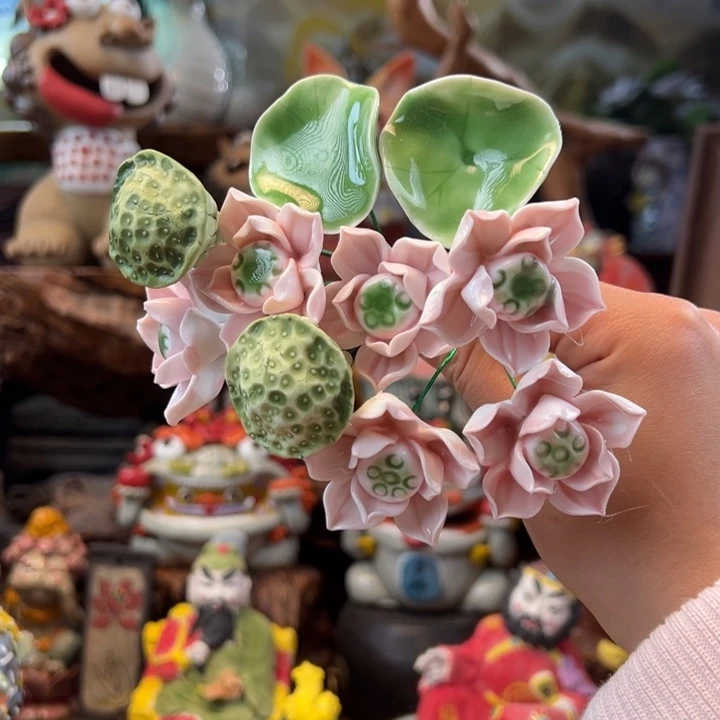 陶摆件小镇青花每日有新品