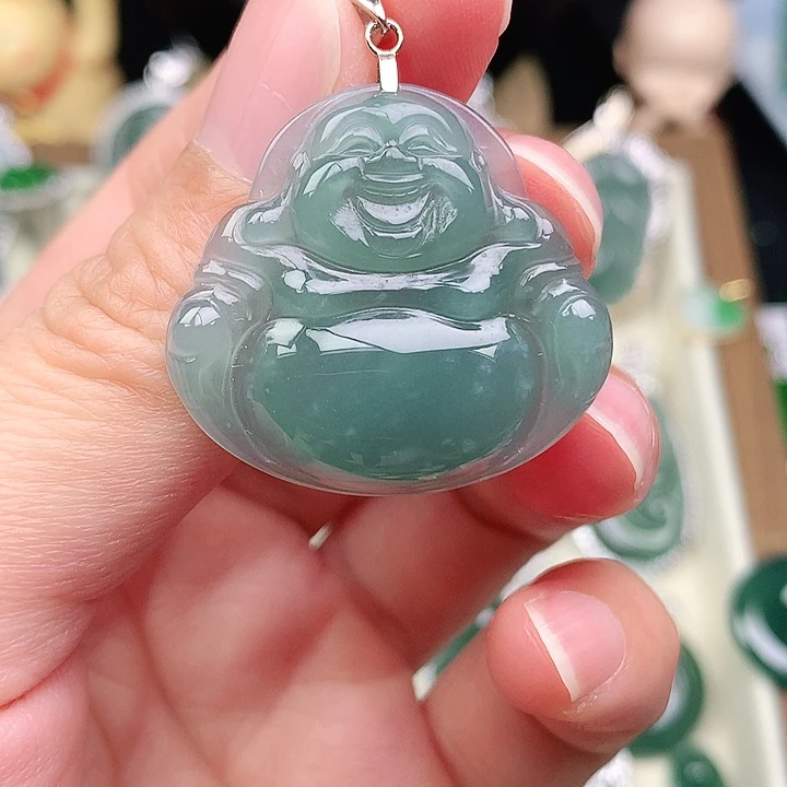 颈饰银S925镶嵌翡翠吊坠