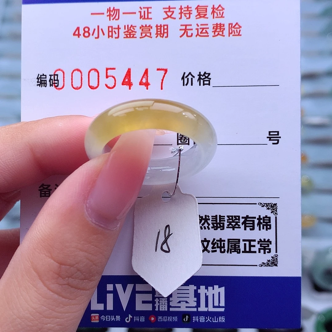 未镶嵌戒指翡翠天然