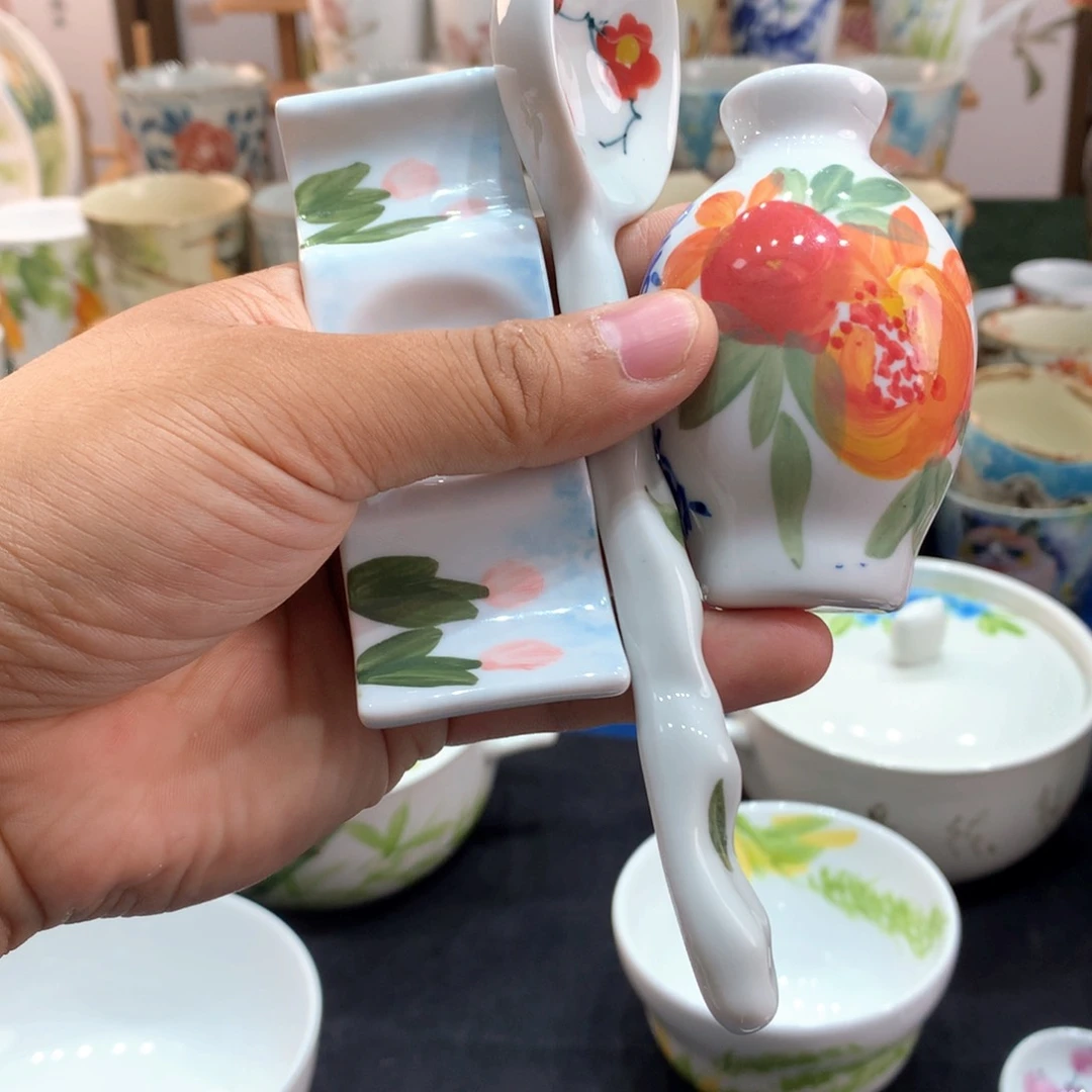 不****摆件景德镇陶瓷三件套