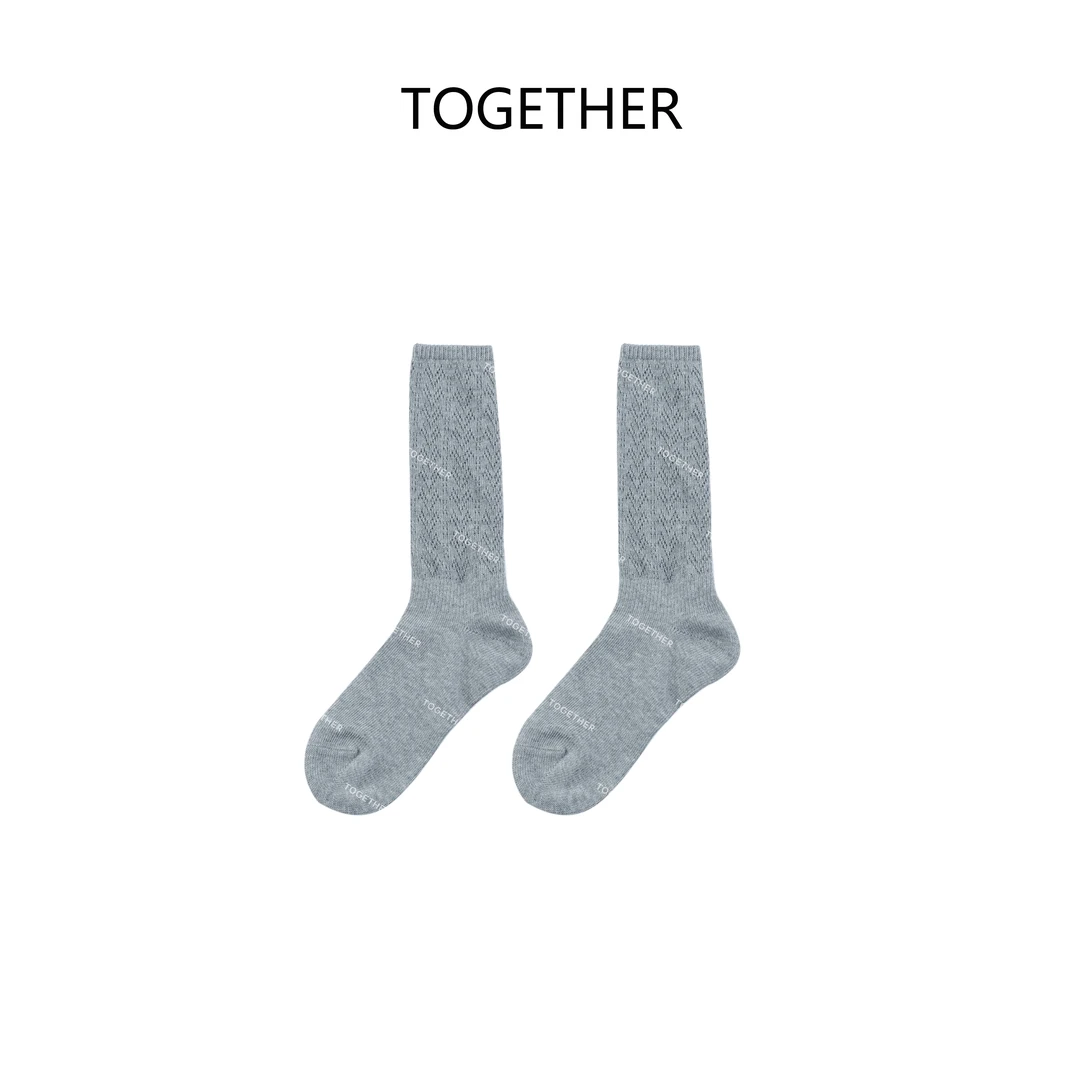 【TOGETHER】· 花颜 ·2025夏季薄款简约百搭镂空透气长筒袜W1811