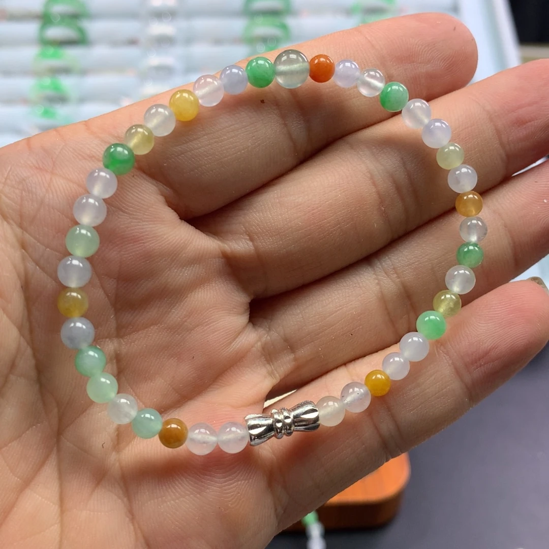 翡翠未镶嵌戒圈小米珠子卡4.7mm