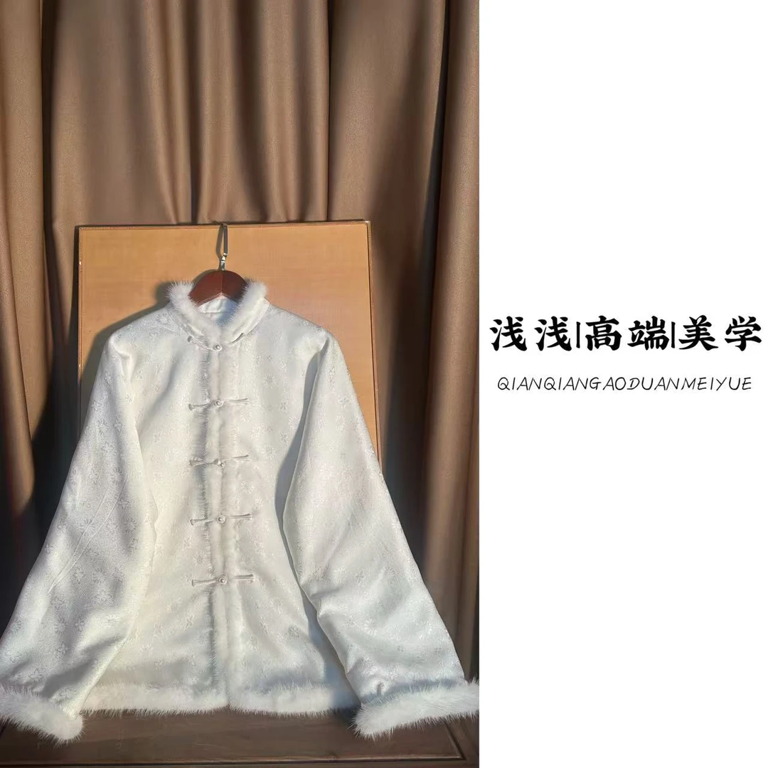 『正娟棉服』张林根老师中式复古手工高定中国风宽松气质对襟棉服