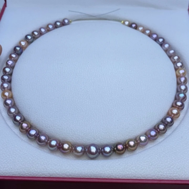 淡水珍珠颈饰未镶嵌8-9mm圆巴