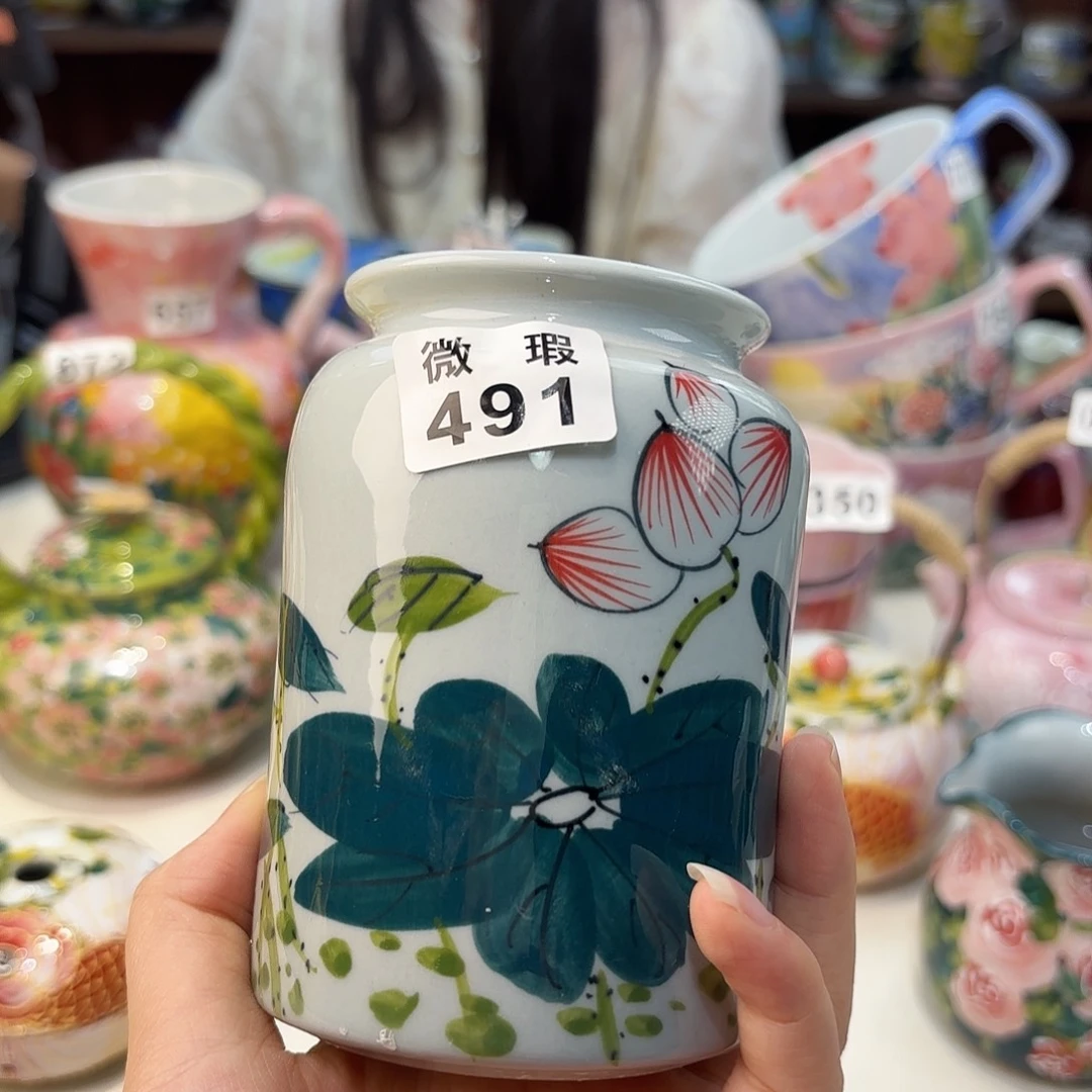 瓷片景德镇手绘高温釉下彩陶瓷茶具