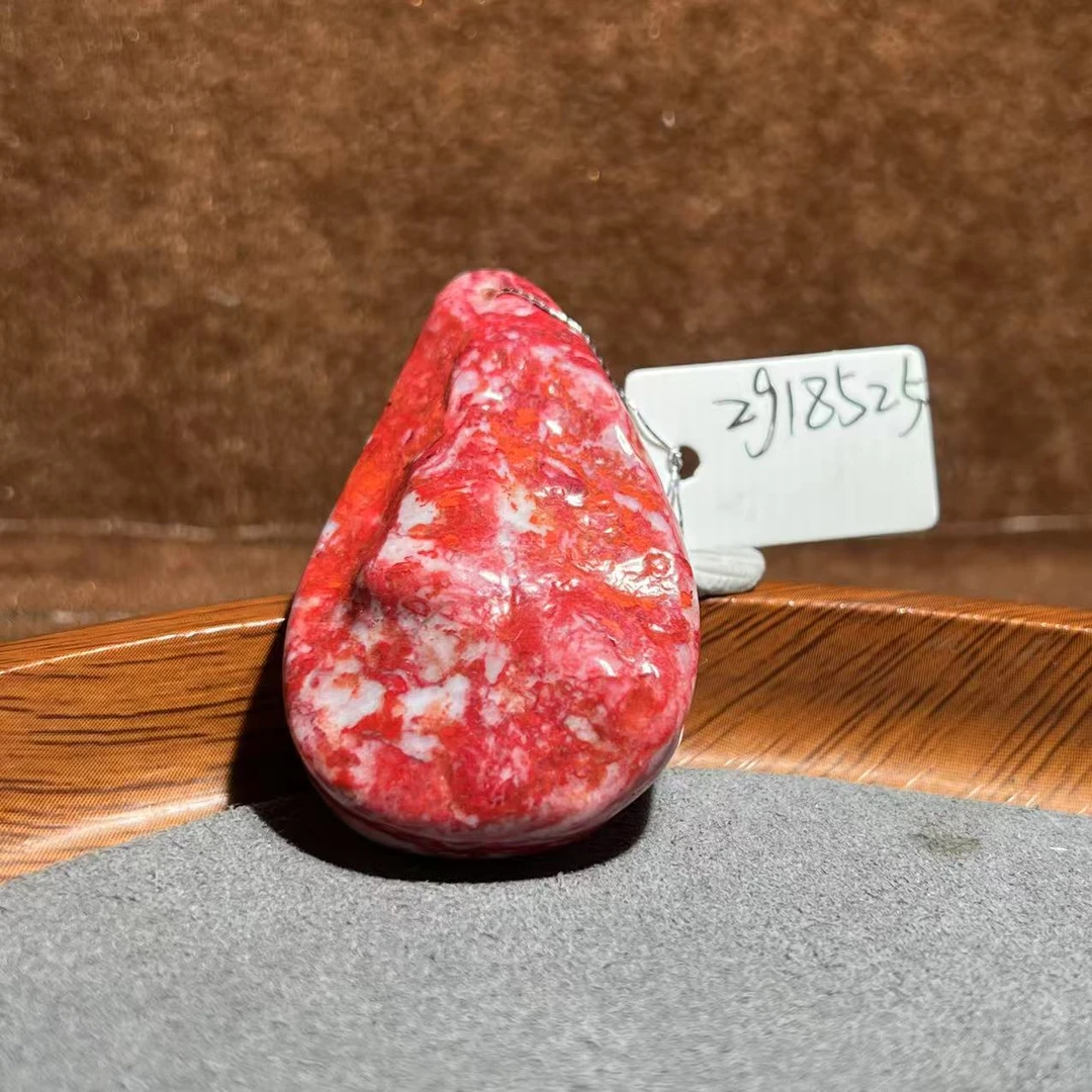 天然辰砂【张老斯珠宝】天然朱砂随形吊坠zg18525