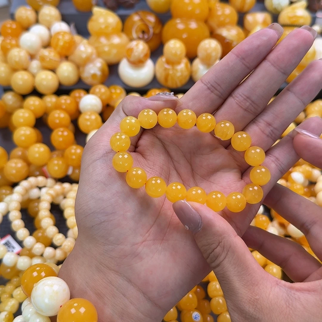 蜜蜡未镶嵌珠宝奇石同料11mm