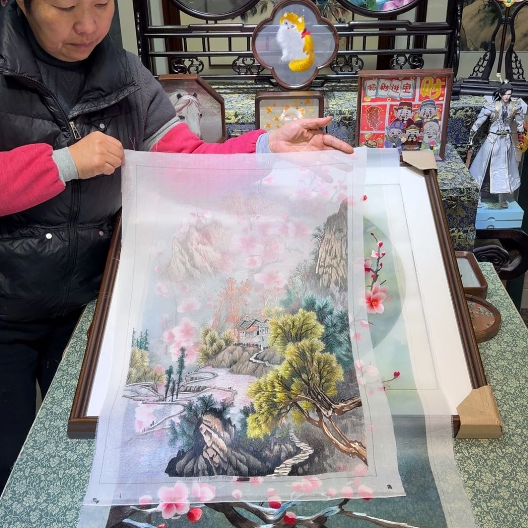 刺绣手工苏绣工艺单面绣片