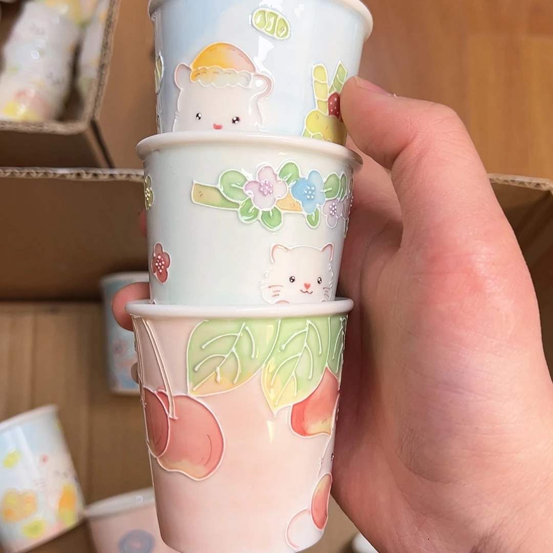 景德镇手绘陶瓷杯子