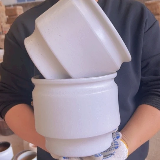 紫砂花盆高19口20————