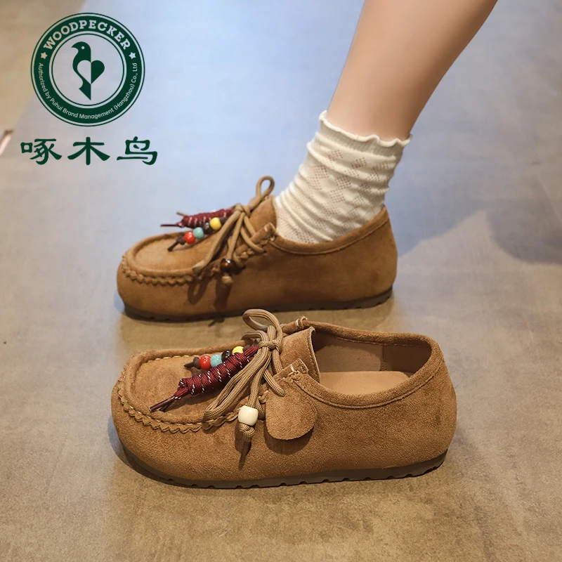 勃肯鞋女2025秋季新款复古百搭软底休闲袋鼠鞋平底一脚蹬乐福鞋女