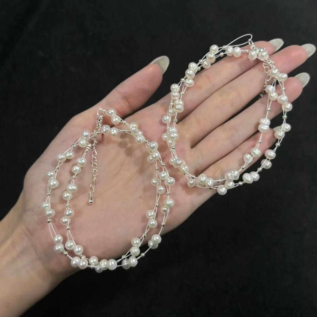 【举石臻品】TH0602-6680-38淡水无核合金珍珠项链（一件/多样性发）J