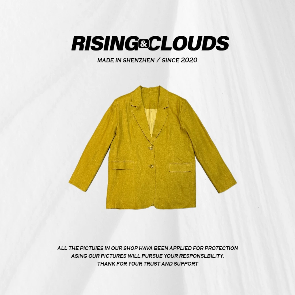 RISING&CLOUDS【小云姐】2025显瘦舒适早春亚麻西服020080