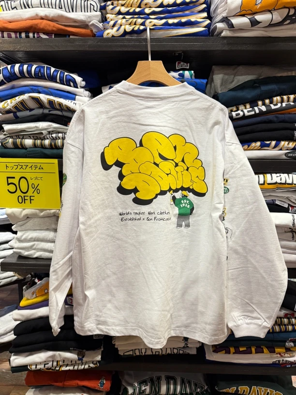 日本海外bendavis长袖打底 男女同款 宽松版长袖纯棉T恤 纯棉款