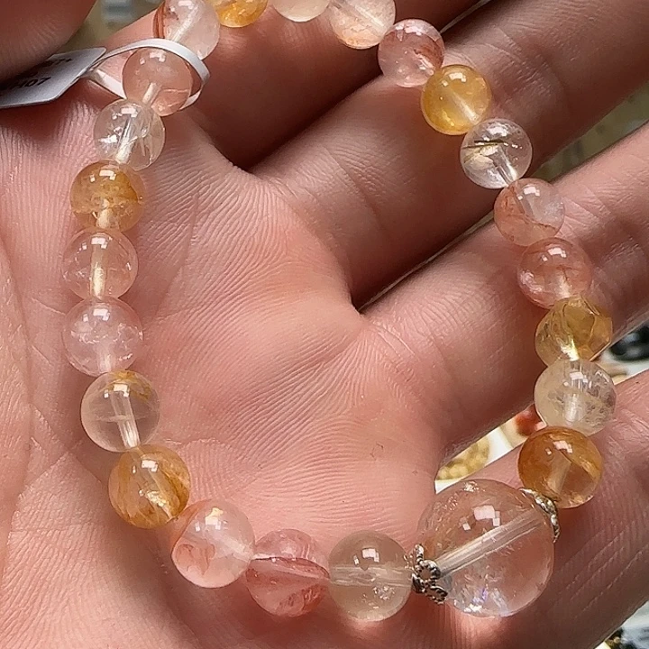 水晶手链未镶嵌原创胶花7+单圈005