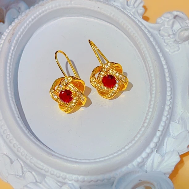 铜合金亚克力耳饰 新款精美时尚金子同款耳环altun pasun奢华洋