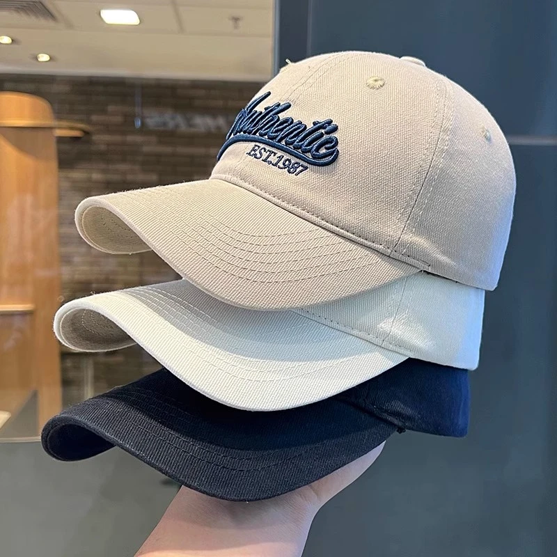 2025春季新款街头刺绣字母软顶棒球帽子女美式大头围遮阳鸭舌帽男