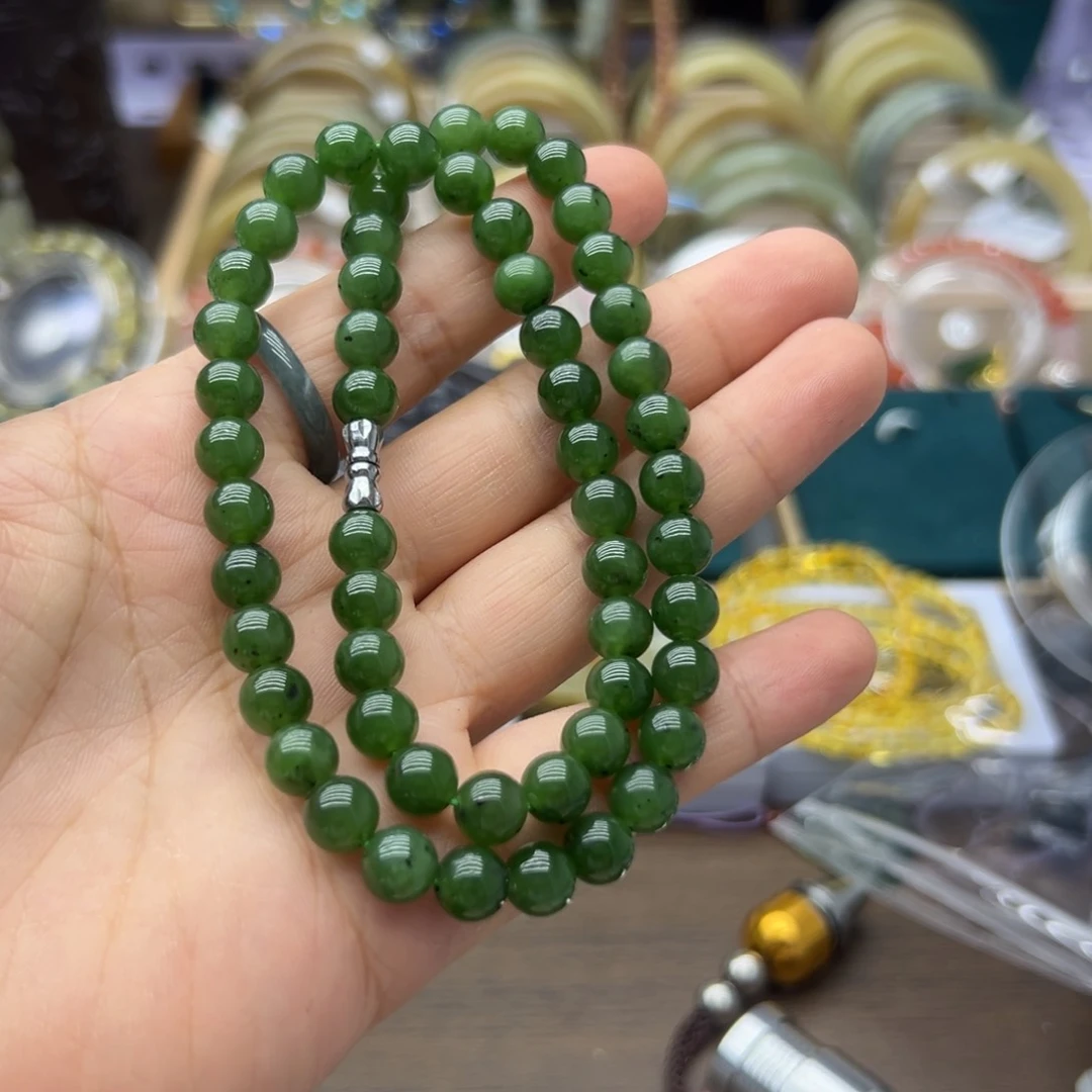 和田玉（碧玉）未镶嵌颈饰蜜****y妈妈链卡8