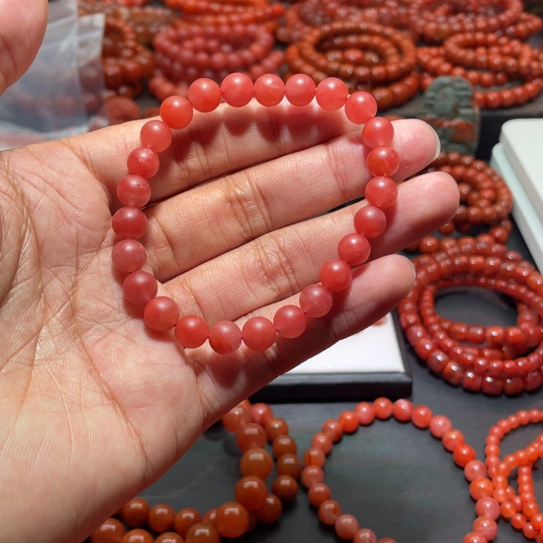 南红玛瑙手链未镶嵌