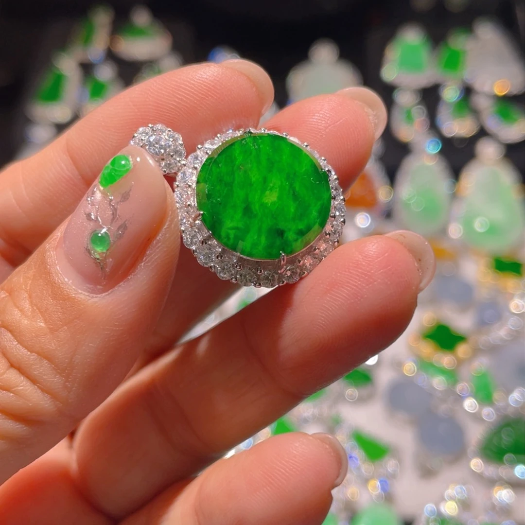 翡翠颈饰银S925镶嵌精品