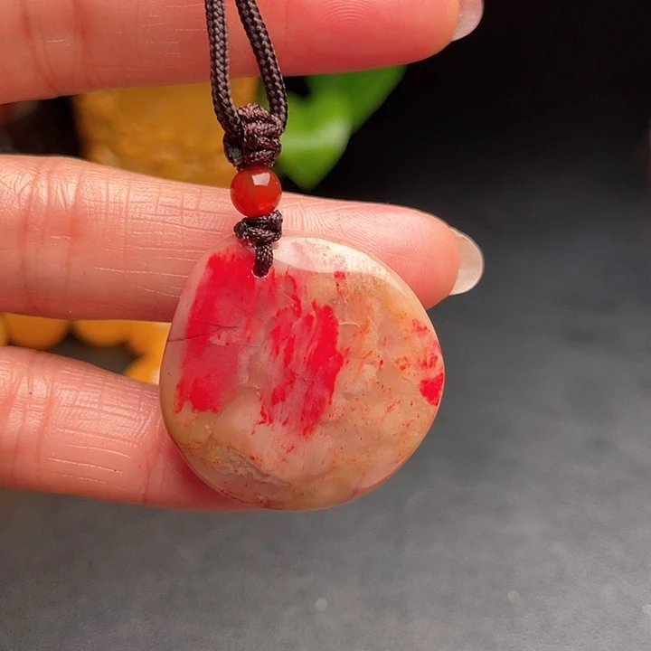 昌化鸡血石昌化鸡血石手把件挂件