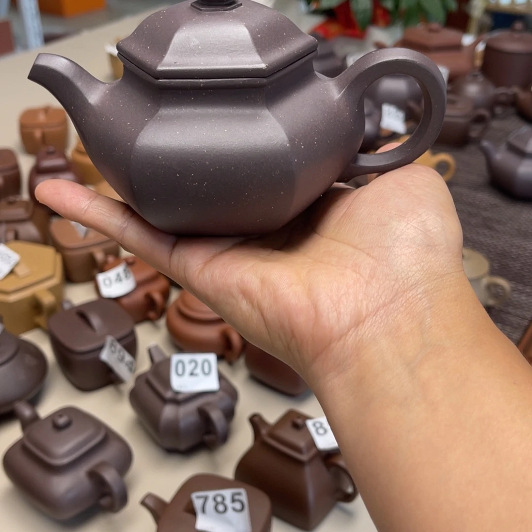 茶壶紫砂微瑕六方仿古300毫升