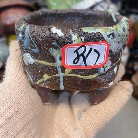 粗陶花盆手工花盆制作就这样