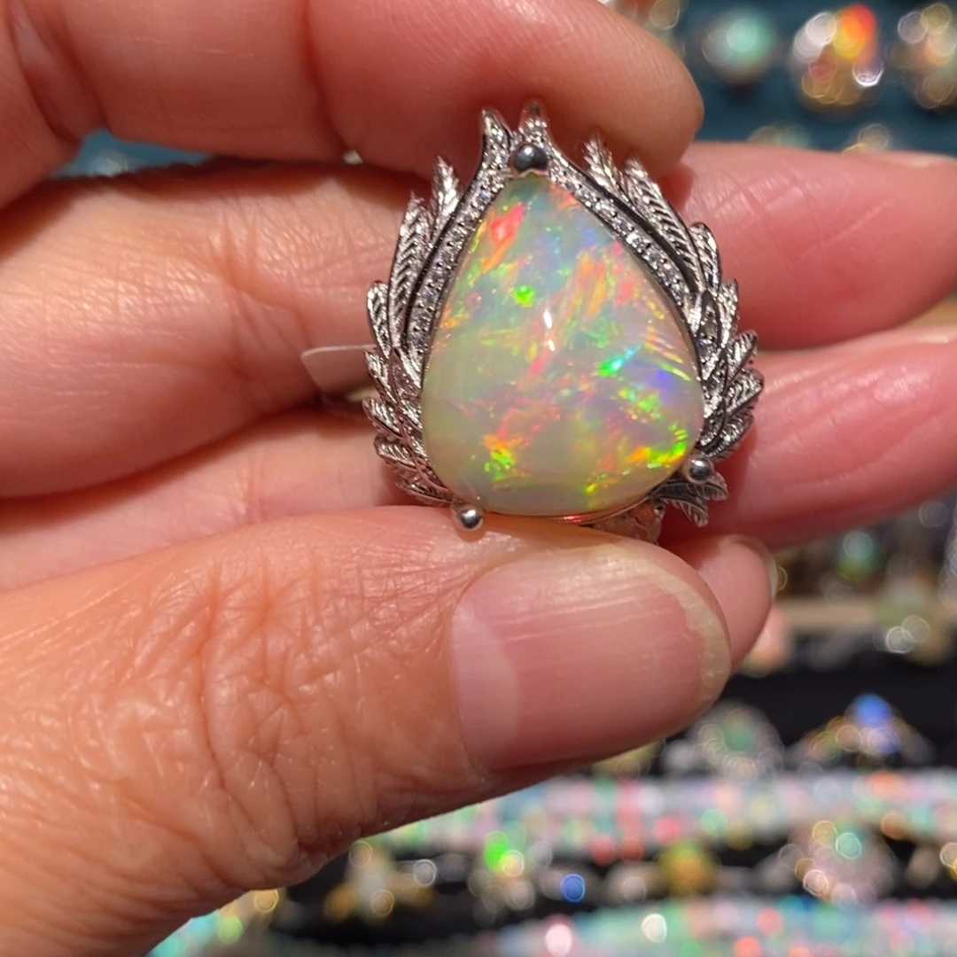 欧泊银S925镶嵌戒指