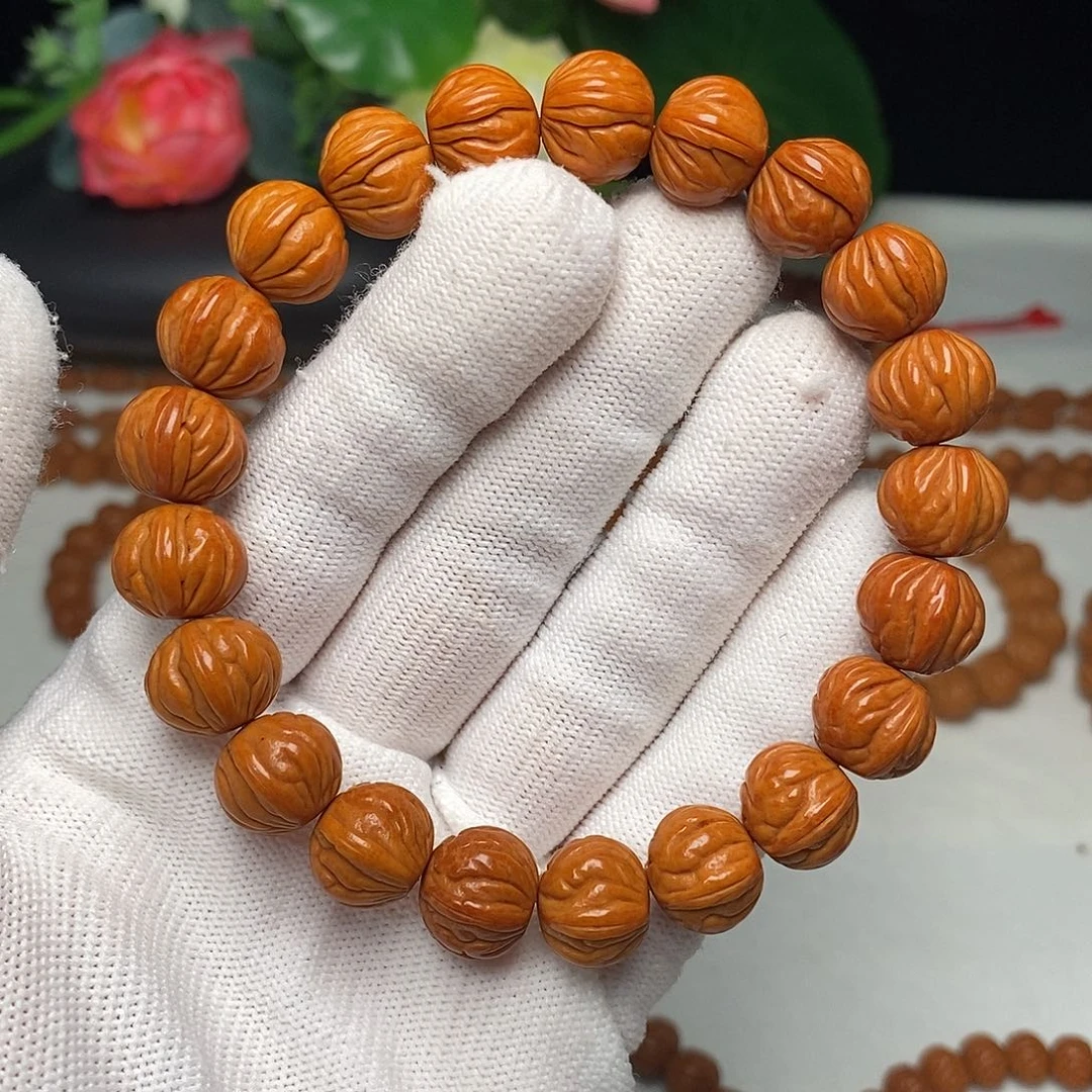 桃核手串13mm野生柿子红桃核手串（活动价）