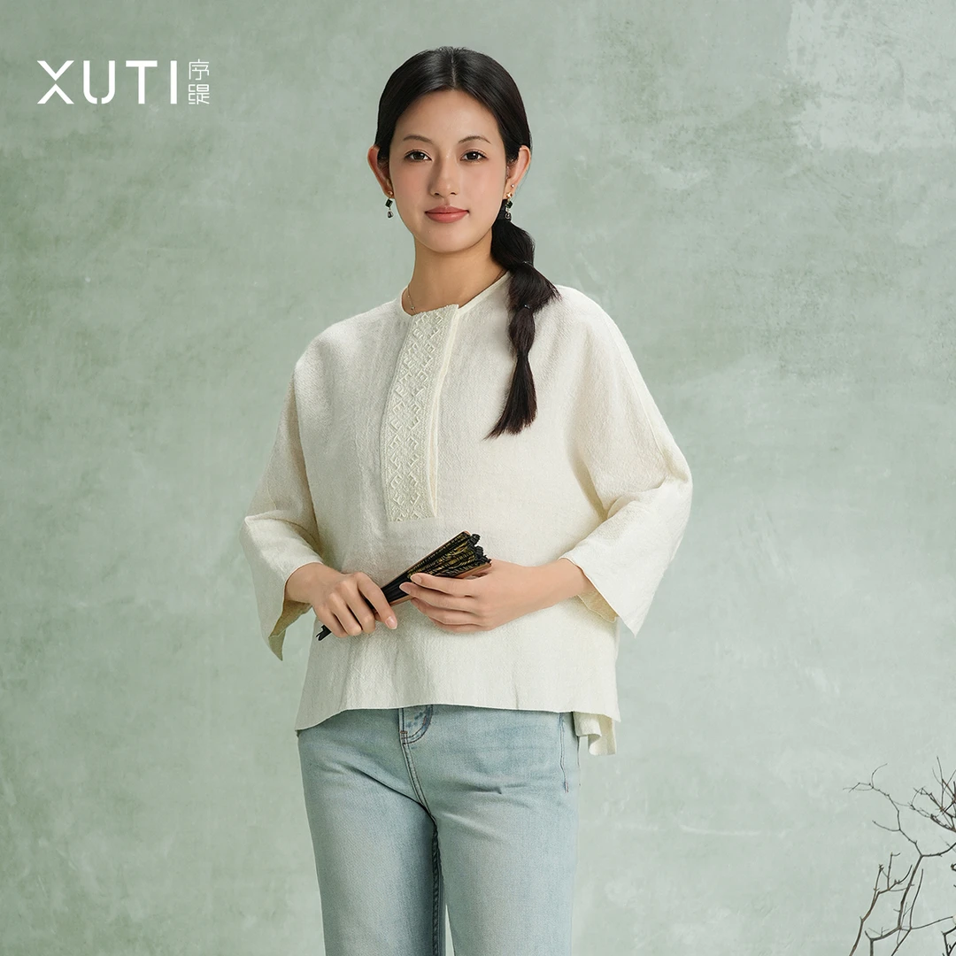 序缇『月栖枝』春夏复古国风新中式女装上衣J35-7560