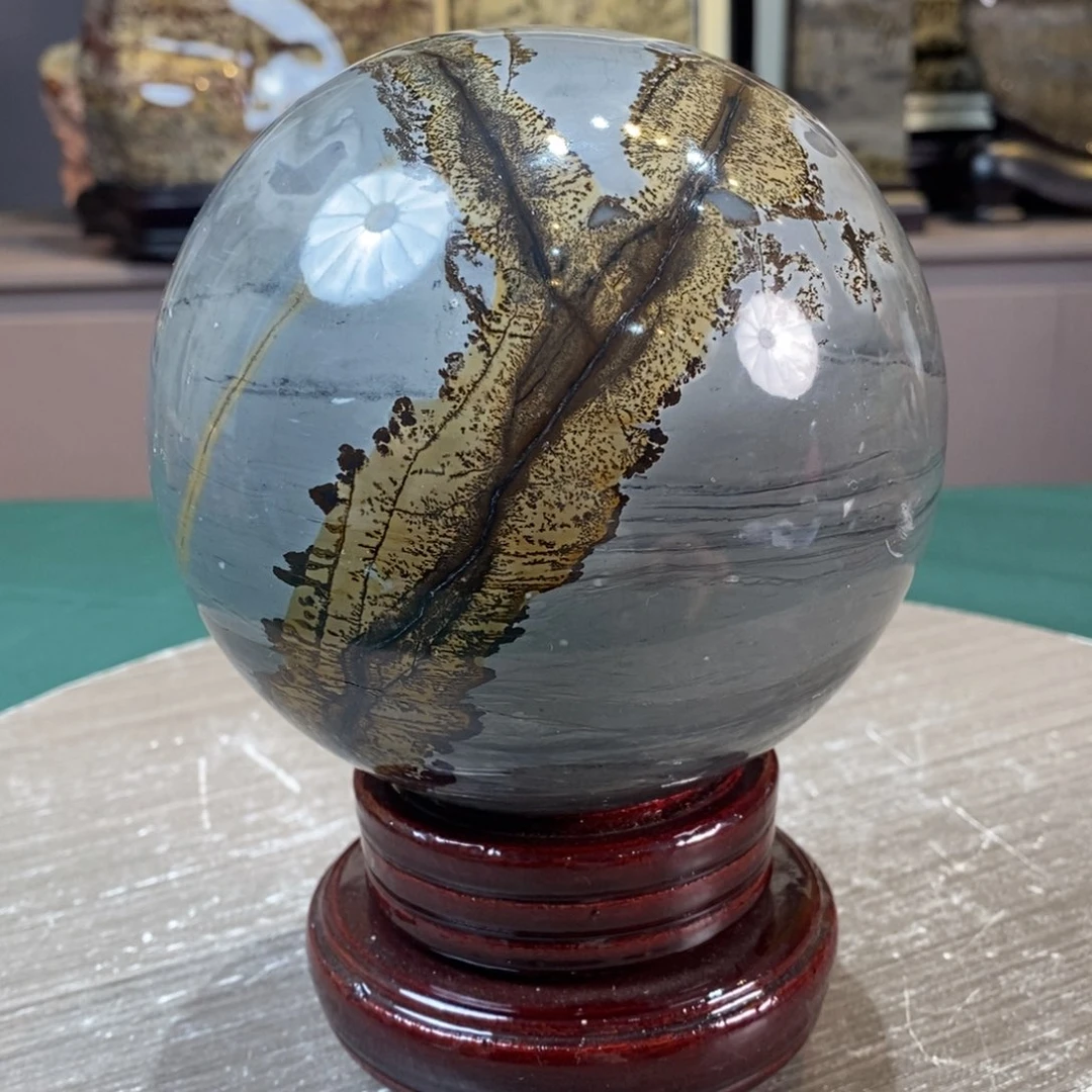 石材广西国画石草花石