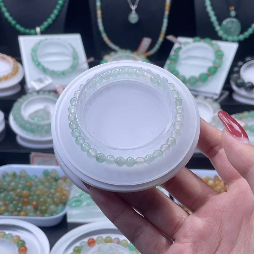 石英质玉（非洲翠）未镶嵌手串