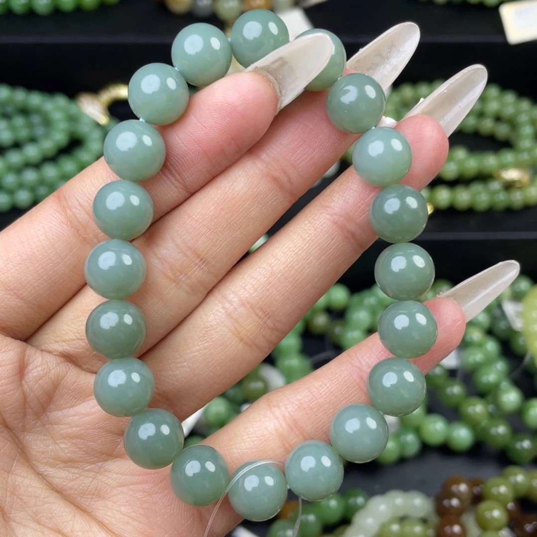 猫***兰和田玉未镶嵌手串