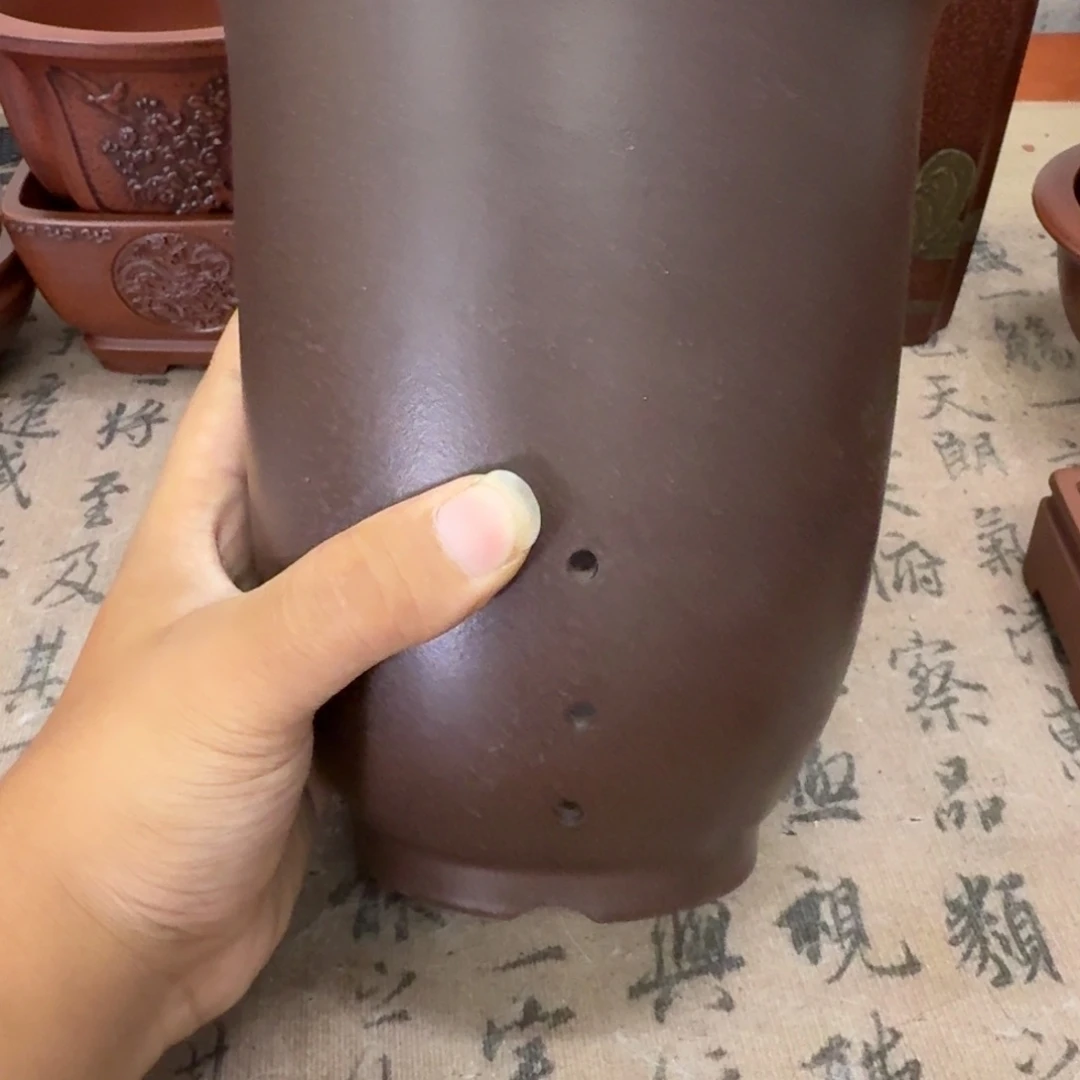 紫砂花盆14.5x19内经紫砂花盆