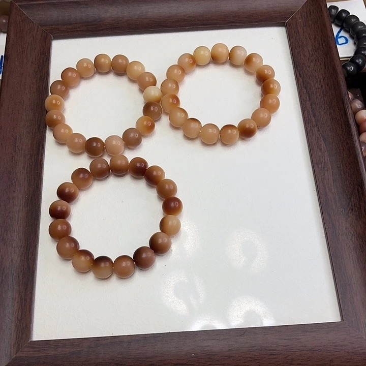 手串菩提根/象牙果卡15干磨苹果珠黑糖波波