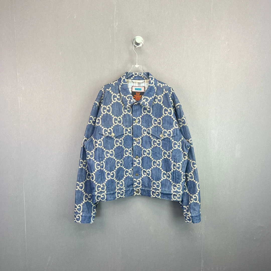 99新 GUCCI/古驰 56码/满印花纹牛仔时尚外套/11145741