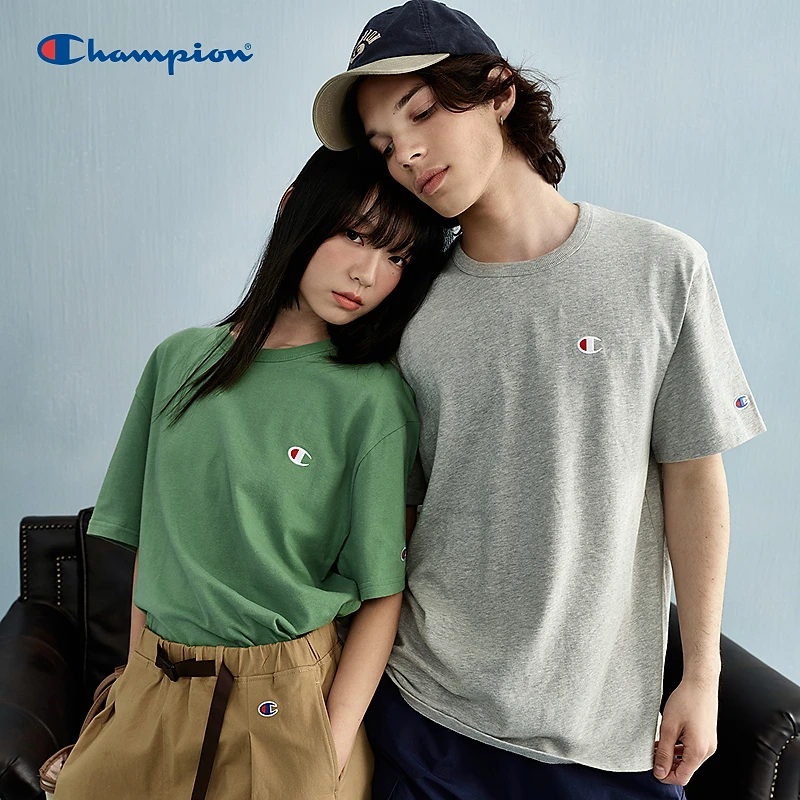 【欧若风】Champion冠军百搭刺绣logo潮流情侣百搭T恤UM-TTS19-3
