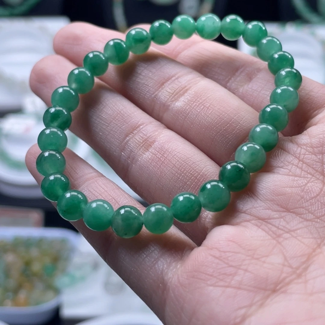 石英质玉（非洲翠）未镶嵌手串