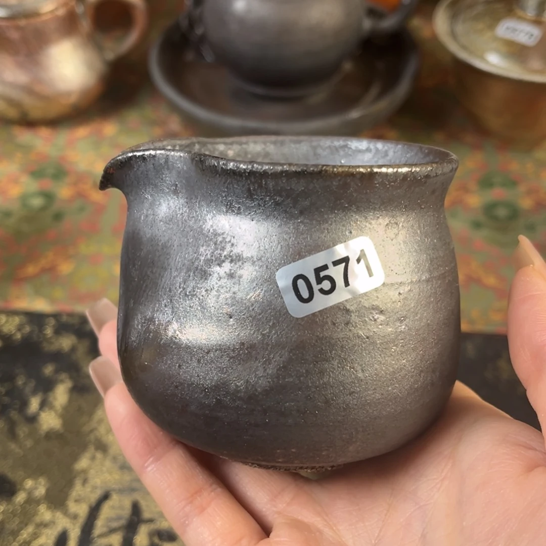 杯K****n柴烧茶器铁胎公道杯