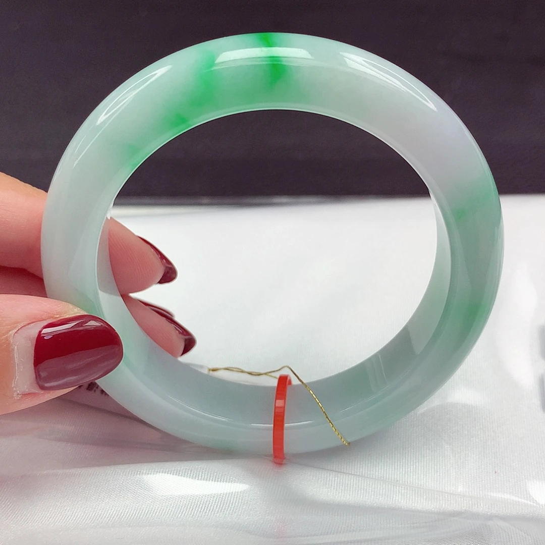 翡翠未镶嵌手镯54圈581