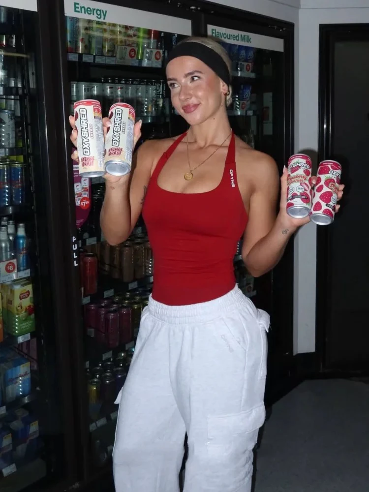 Df长款挂脖！高强度露背带胸垫挂脖一体运动背心女