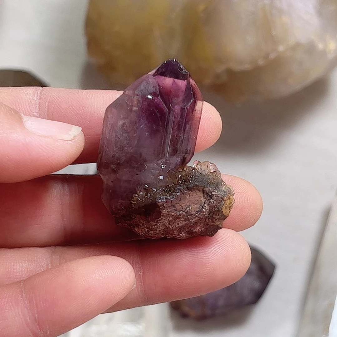 紫晶天然水晶原石未镶嵌小*楚