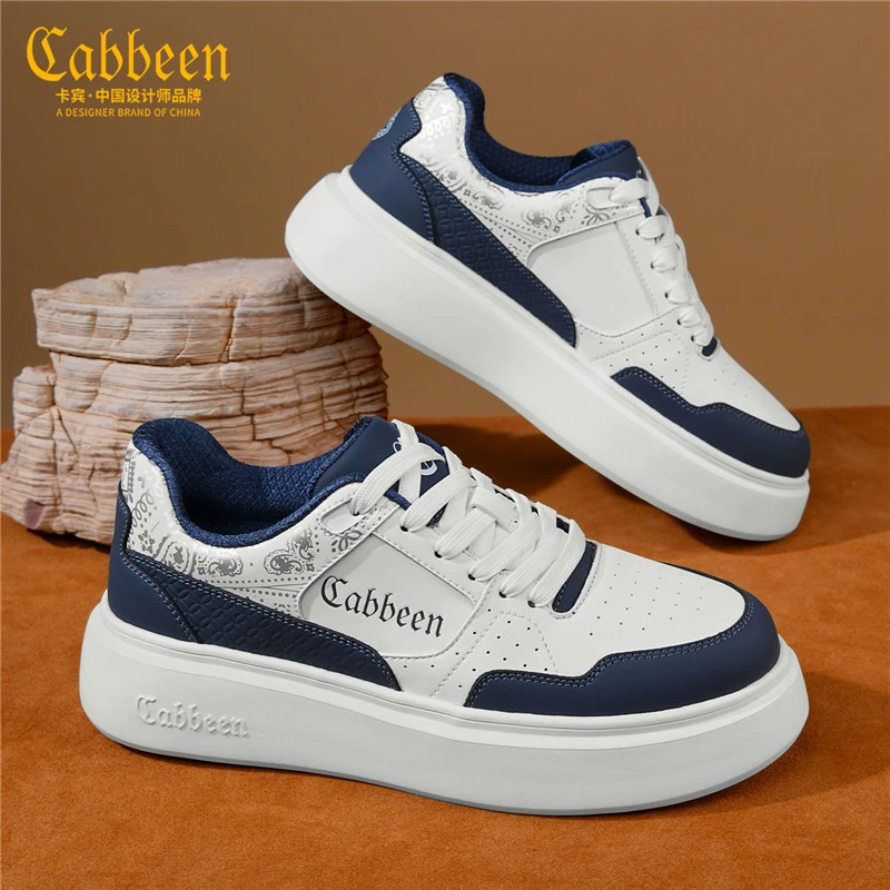 卡宾男鞋板鞋2025新款冬季厚底百搭小白鞋爆款潮轻便运动休闲鞋子