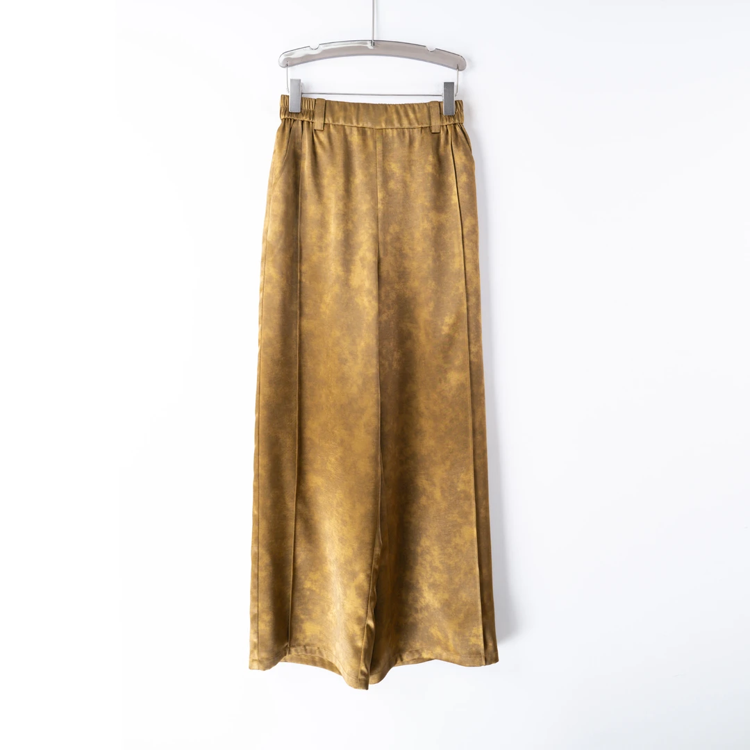 PK250113春夏新款气质舒适时尚裤子复古国风时尚直筒裤大脚裤