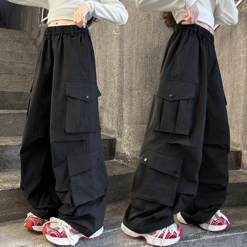 女童春秋款工装裤新款中大童洋气时髦韩版休闲裤秋季儿童百搭裤子