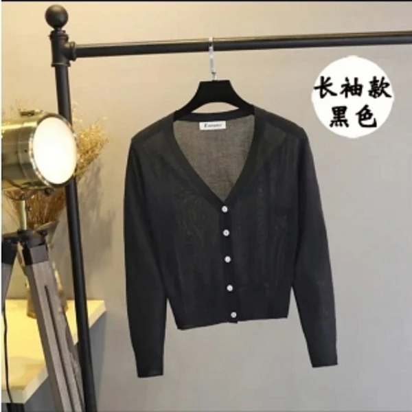 冰丝针织开衫女薄款夏季披肩外搭防晒气质百搭百搭时尚外套