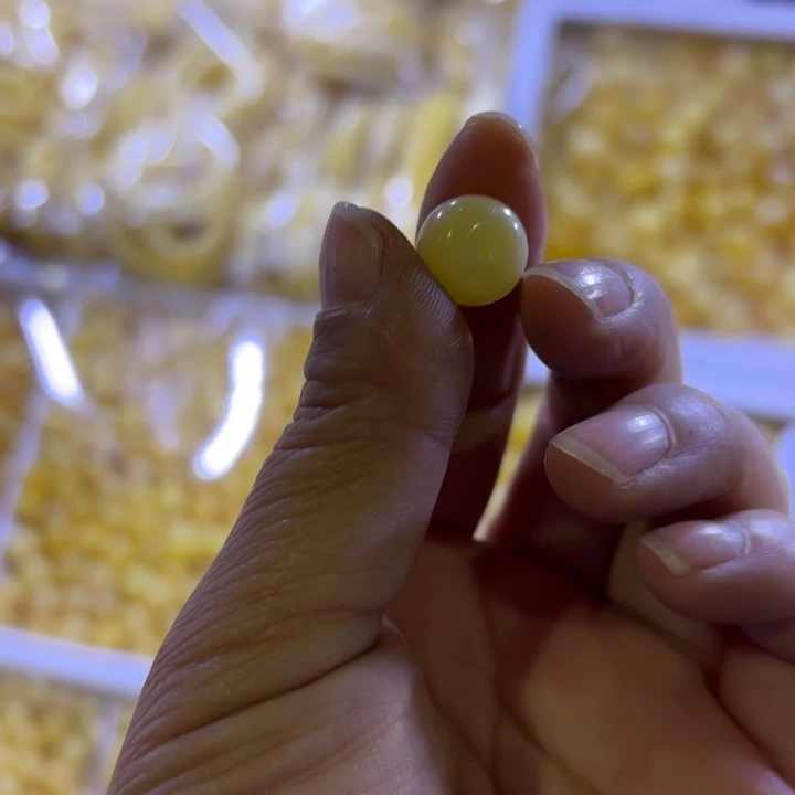 闲***影琥珀未镶嵌裸石12蜜蜡单颗全品精选