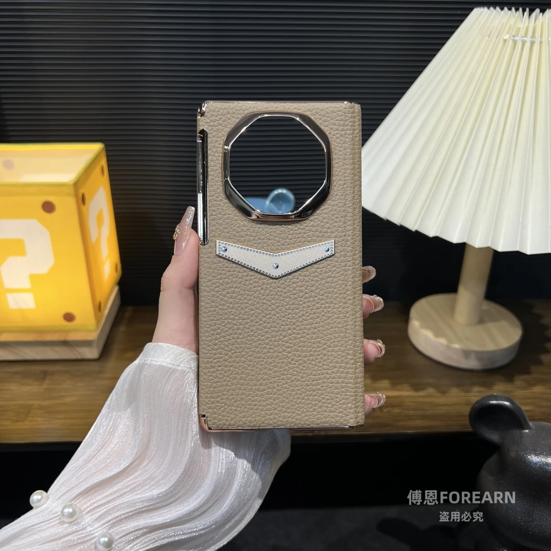 适用于华为MateXTs手机壳双中轴matext三折叠屏xts保护套xt真皮